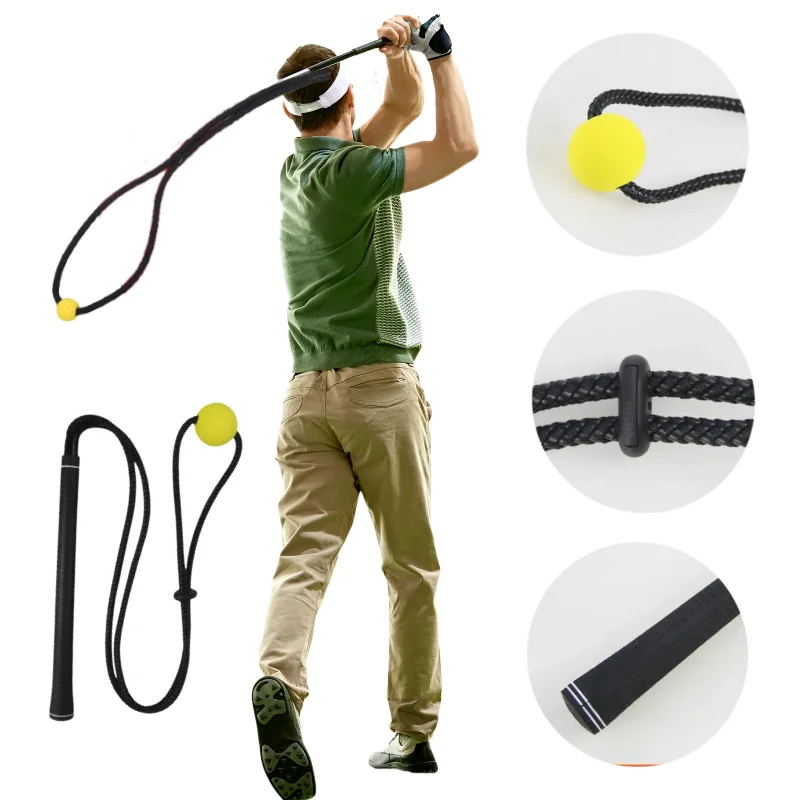 Golf Swing Trainer - Posture Corrector Rope Aid with EVA Ball Exercise Equipment for Practice & Fitness Assistance Work 
Golf Swing Trainer - Posture Corrector Rope Aid with EVA Ball Exercise Equipment for Practice & Fitness Assistance Work