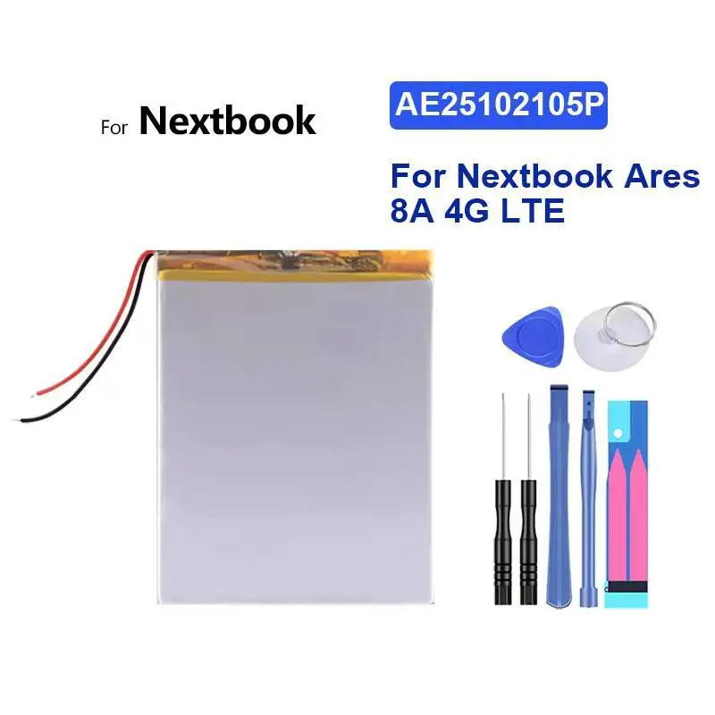 AE25102105P 25100100 2 Wires For Nextbook Ares 8A 4G Lte NX16A8116KPK 3900Mah High Capacity Stable Tablet Battery
AE25102105P 25100100 2 Wires For Nextbook Ares 8A 4G Lte NX16A8116KPK 3900Mah High Capacity Stable Tablet Battery