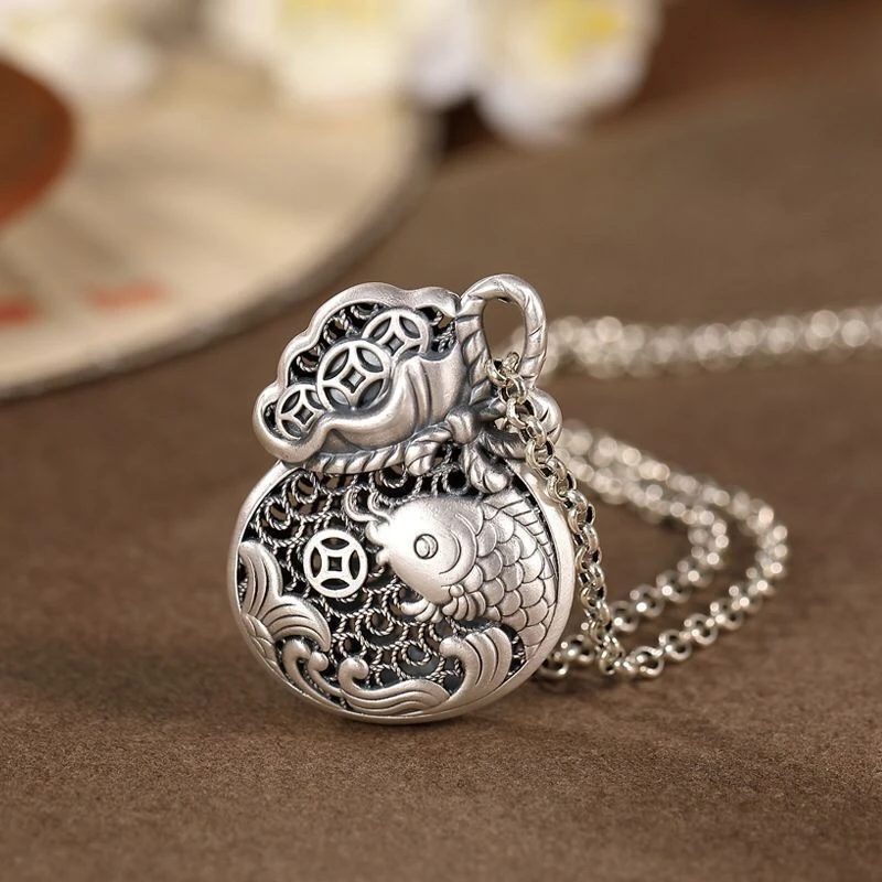2026 New S999 Pure Silver Vintage Lucky Bag Pendant Sweater Chain Long Ethnic Style Non-Fading Jewelry
2026 New S999 Pure Silver Vintage Lucky Bag Pendant Sweater Chain Long Ethnic Style Non-Fading Jewelry