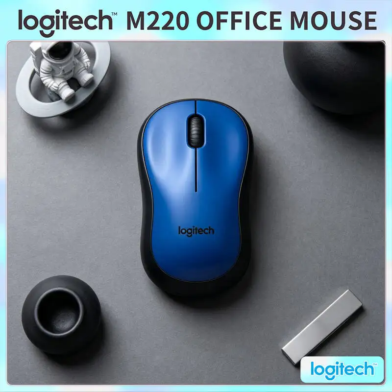 Logitech M220 Silent Wireless Mouse 10m Range 1000 DPI Optical Tracking 18-Month Long Battery Life Office Home Accessory