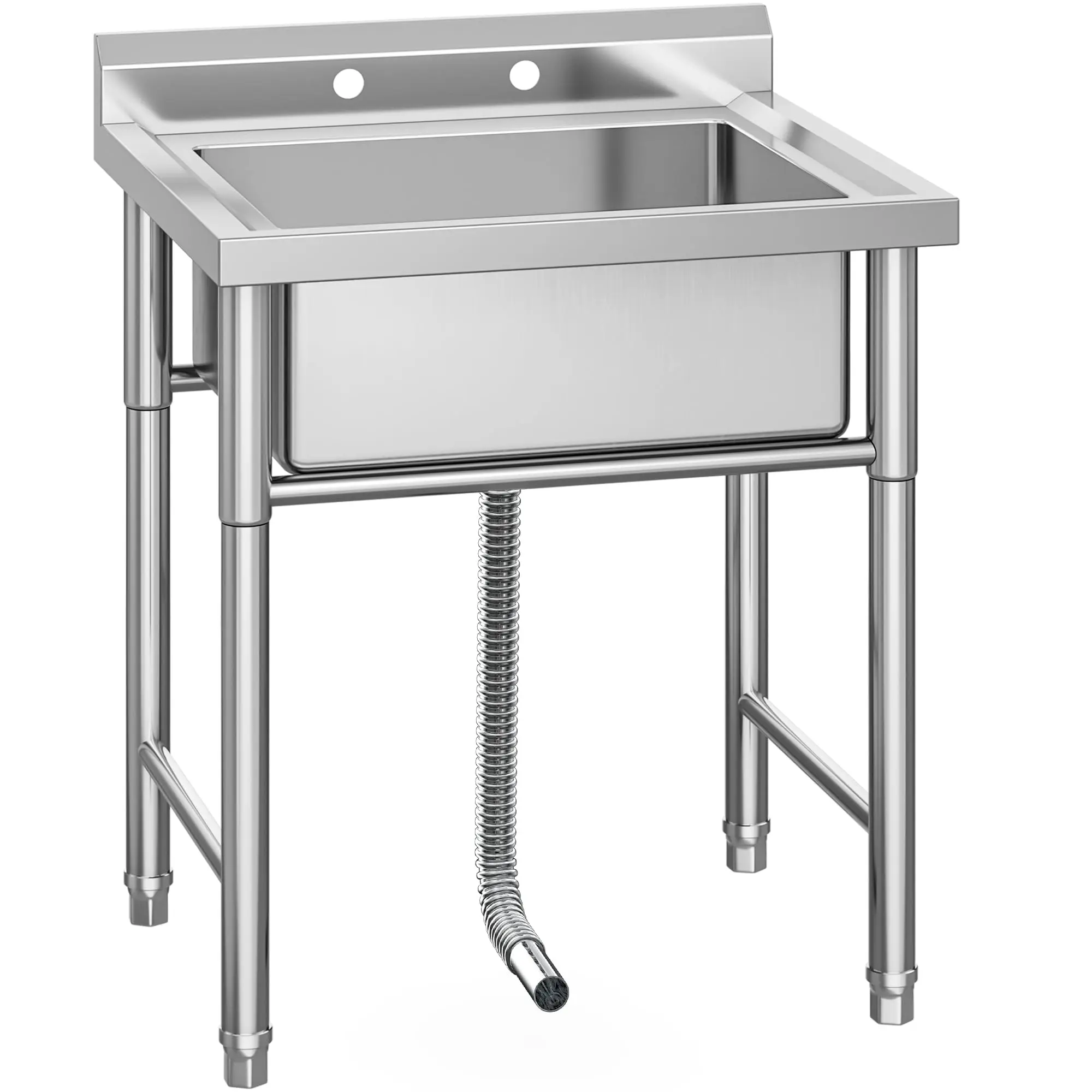 29 Inch Freestanding Stainless Steel Utility Sink With Single Basin And Drain Hose For Commercial Kitchen Laundry Garage
29 Inch Freestanding Stainless Steel Utility Sink With Single Basin And Drain Hose For Commercial Kitchen Laundry Garage