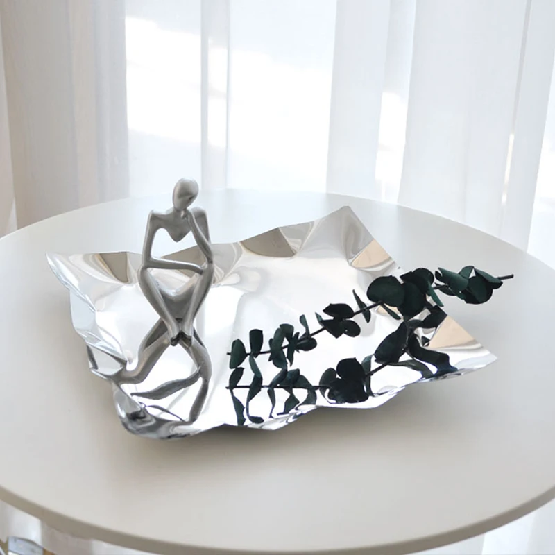 Luxury Stainless Steel Storage Tray Key Jewelry Display Plate Fruit Dessert Tray Cosmetic Organizer Living Room Desktop Decor
Luxury Stainless Steel Storage Tray Key Jewelry Display Plate Fruit Dessert Tray Cosmetic Organizer Living Room Desktop Decor