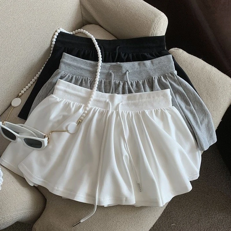Ballet Style Drawstring Women's High Waist A-Line All-Match Casual Skirt Pants Culottes 
Ballet Style Drawstring Women's High Waist A-Line All-Match Casual Skirt Pants Culottes