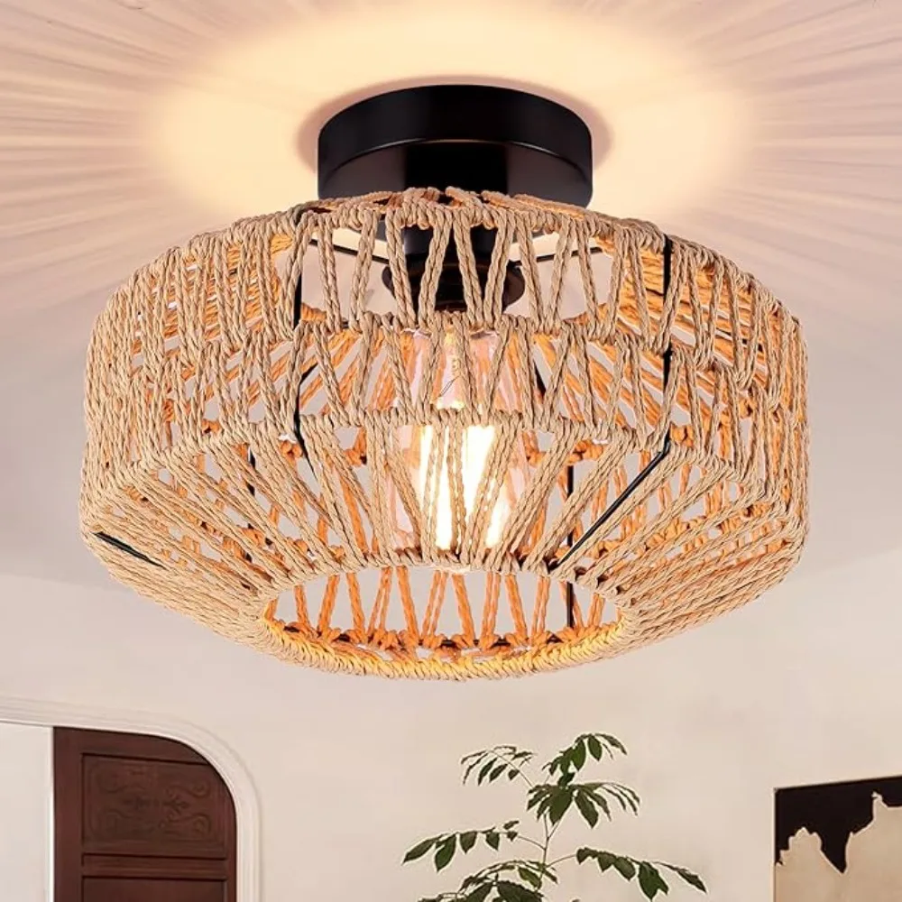 1Pcs Vintage Natural Hand-woven Hemp Rope Ceiling Light Nordic Indoor Decorative Lights for Bedroom Living Room Tea Corridor
1Pcs Vintage Natural Hand-woven Hemp Rope Ceiling Light Nordic Indoor Decorative Lights for Bedroom Living Room Tea Corridor