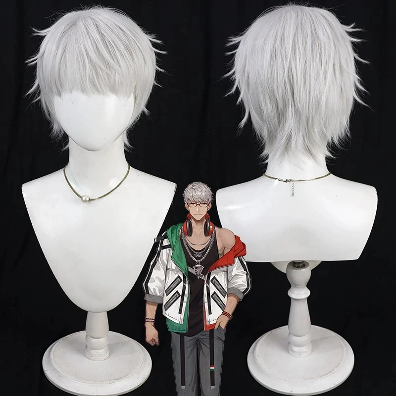 Hololive VTuber YouTube Arurandeisu Cosplay Wig 30cm Short Straight Silver White Heat Resistant Synthetic Hair
Hololive VTuber YouTube Arurandeisu Cosplay Wig 30cm Short Straight Silver White Heat Resistant Synthetic Hair