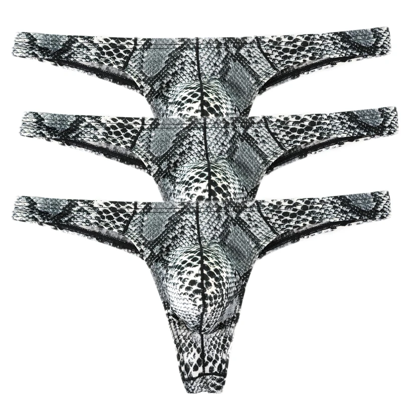 3PCS Sexy Thongs Men G-String Briefs Snake Print Low Waist Underpants Male Panties Breathable Bikini Jockstrap Sissy Panties
3PCS Sexy Thongs Men G-String Briefs Snake Print Low Waist Underpants Male Panties Breathable Bikini Jockstrap Sissy Panties