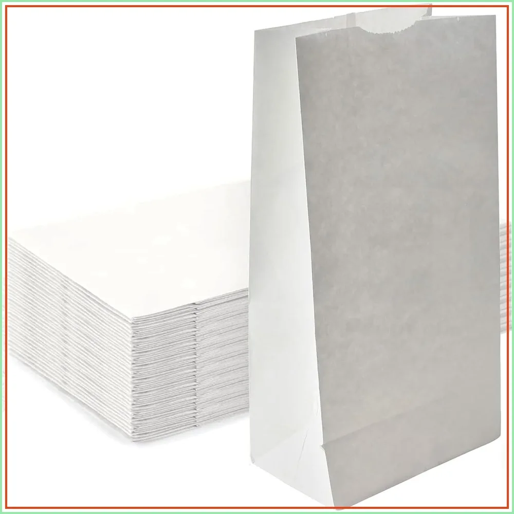 150ct 4lb White Paper Bags for Lunches, Cookies & Crafts - Eco-Friendly
150ct 4lb White Paper Bags for Lunches, Cookies & Crafts - Eco-Friendly