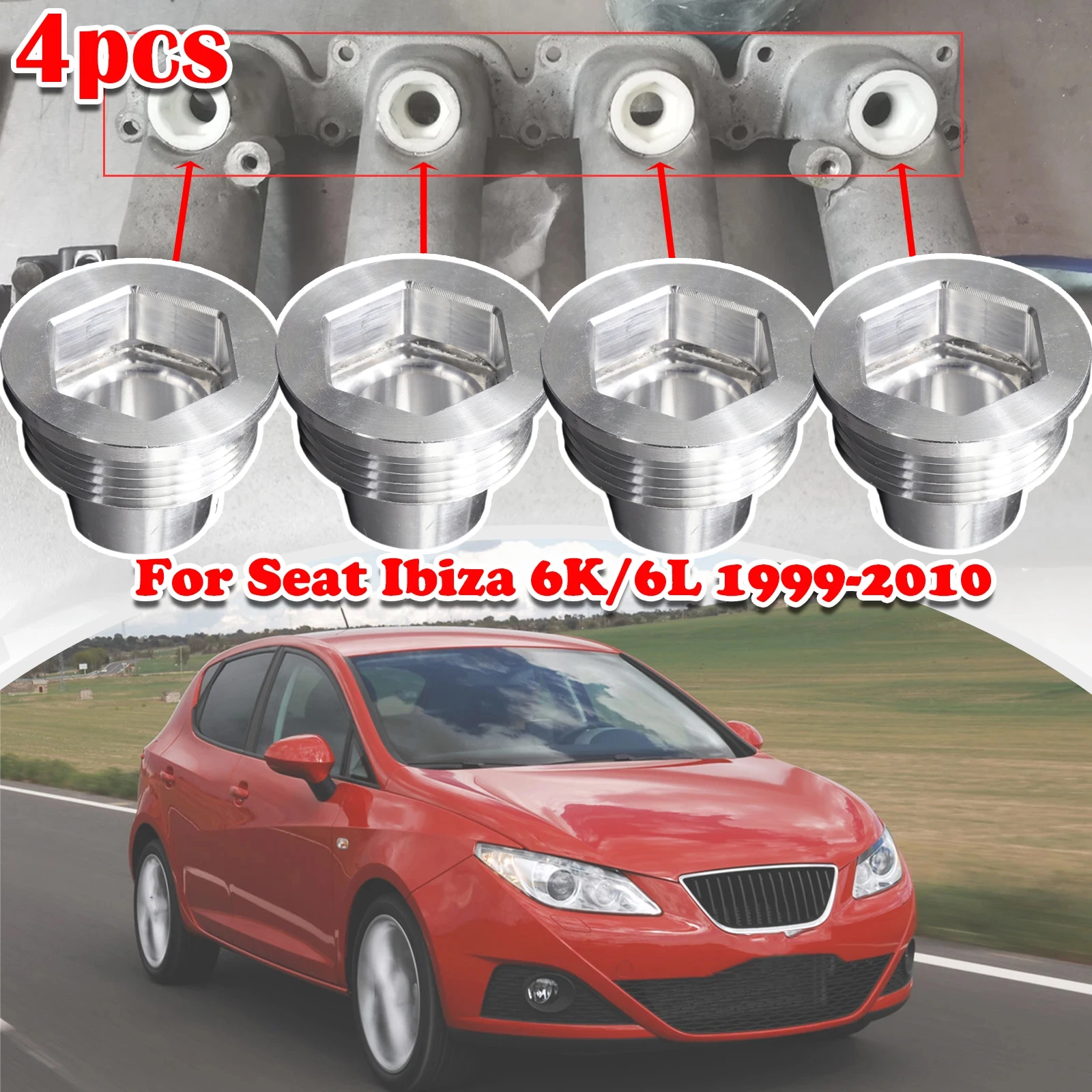 Set of 4 Upgrade Aluminum Fuel Injector Insert Cup Seat For Seat Ibiza 6K/6L Car Replacement Parts 06B133555H 1999 2000 - 2010
Set of 4 Upgrade Aluminum Fuel Injector Insert Cup Seat For Seat Ibiza 6K/6L Car Replacement Parts 06B133555H 1999 2000 - 2010