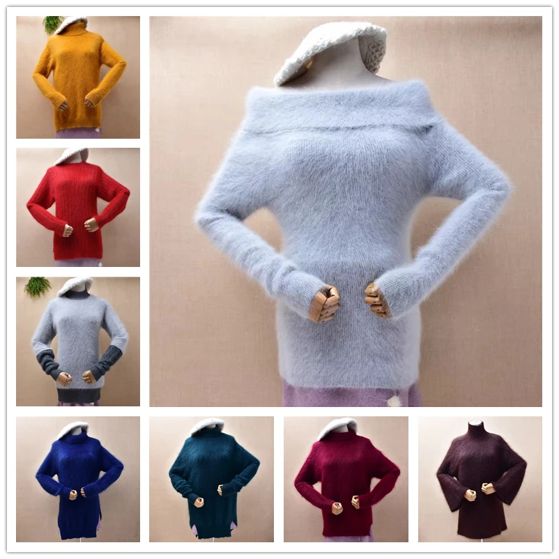 Женские осенне-зимние серые волосатые волосатые ангорские кроличьи волосы, вязаные блузки с разрезом на шее и длинными рукавами, тонкие блузки, пуловер, свитер, джемпер
Женские осенне-зимние серые волосатые волосатые ангорские кроличьи волосы, вязаные блузки с разрезом на шее и длинными рукавами, тонкие блузки, пуловер, свитер, джемпер