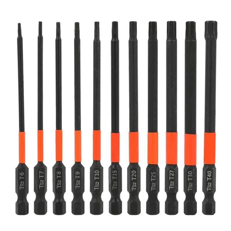 652F 11Pieces Screwdriver Bit Set 100mm Long Alloy Steel for Woodworking and Repairing with Precisions Tip
652F 11Pieces Screwdriver Bit Set 100mm Long Alloy Steel for Woodworking and Repairing with Precisions Tip