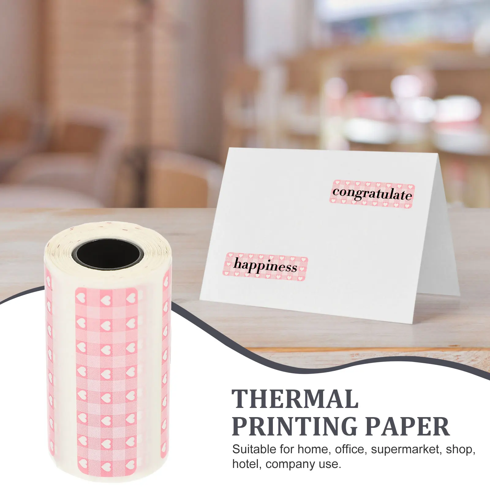 50x15 Pink Heart Thermal Labels Sticker Paper Rolls 100 Sheets Smooth Clear Printing Home Office Supermarket Use Teaching
50x15 Pink Heart Thermal Labels Sticker Paper Rolls 100 Sheets Smooth Clear Printing Home Office Supermarket Use Teaching