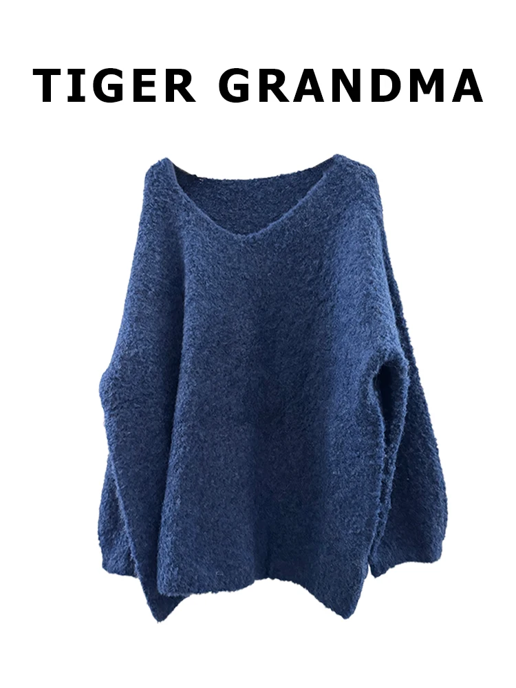 Large Mixed Wool Blend Loose V-Ne Sweater Textured Warm Lazy Sle Casual Women's Knitwear Thi Winter Thermal Long Sve
Large Mixed Wool Blend Loose V-Ne Sweater Textured Warm Lazy Sle Casual Women's Knitwear Thi Winter Thermal Long Sve