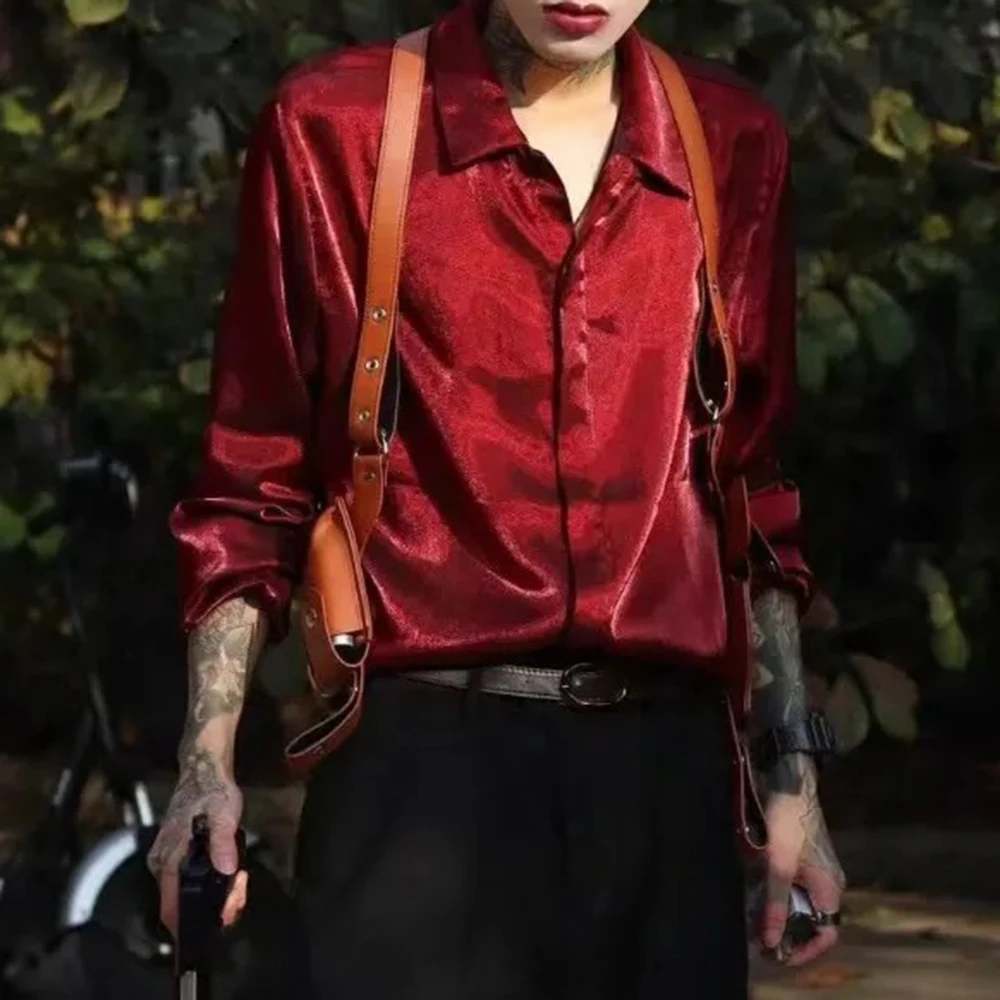 Korean Fashion Street Trend Solid Color Y2k Long-Sleeved Shirt Men 2025 Summer Loose Thin Party Dance Handsome Casual Shirt Men
Korean Fashion Street Trend Solid Color Y2k Long-Sleeved Shirt Men 2025 Summer Loose Thin Party Dance Handsome Casual Shirt Men