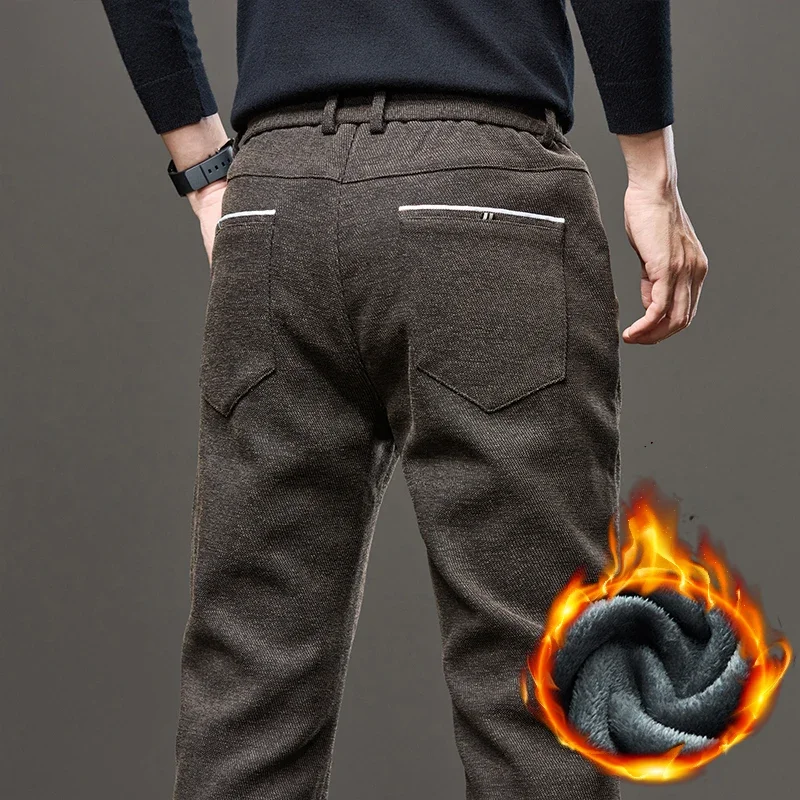 Зимние тонкие толстые бархатные повседневные брюки мужская одежда деловая теплая прямые эластичные флисовые брюки мужские плюшевые брюки
Зимние тонкие толстые бархатные повседневные брюки мужская одежда деловая теплая прямые эластичные флисовые брюки мужские плюшевые брюки