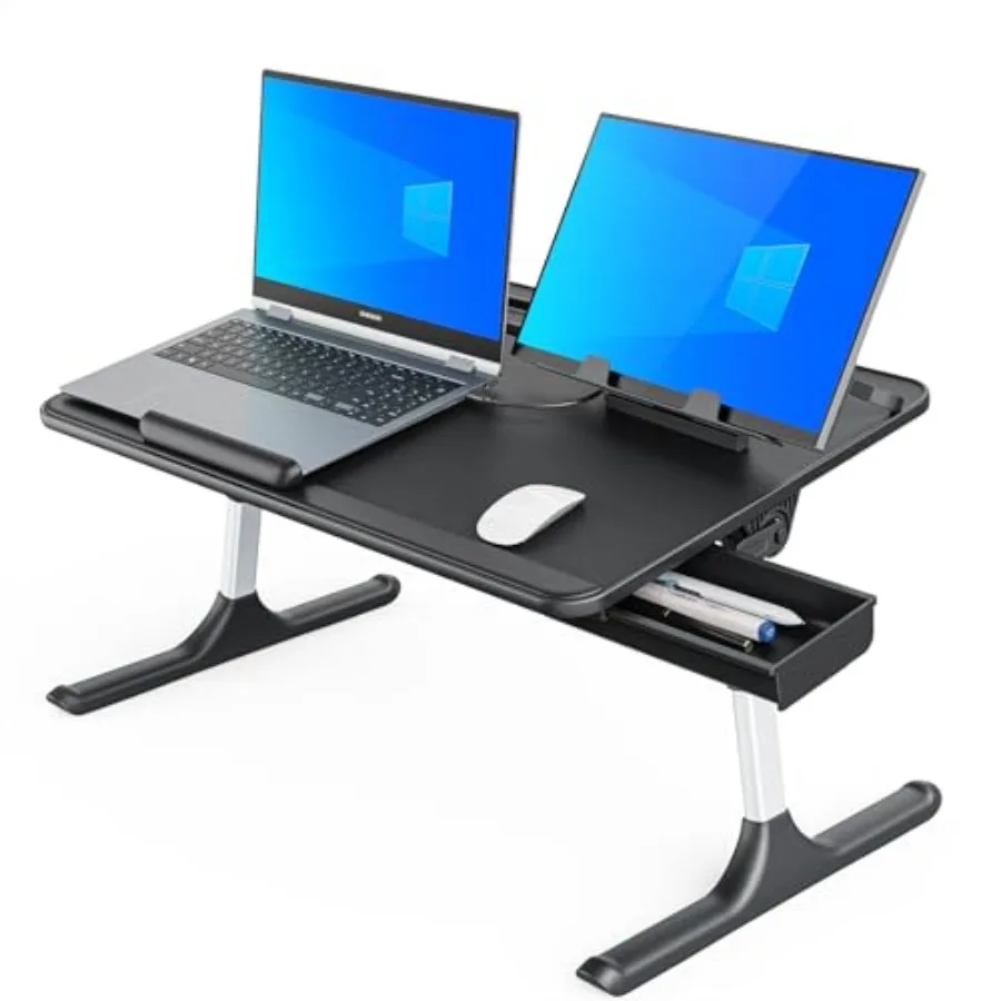 Lap Desk for Bed, X-Large Foldable Laptop Table with Book Stand, Wrist Rest, Extra Leg Room for Sofa Couch Floor Black
Lap Desk for Bed, X-Large Foldable Laptop Table with Book Stand, Wrist Rest, Extra Leg Room for Sofa Couch Floor Black
