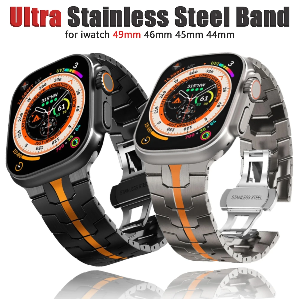 Stainless Steel Strap for Apple Watch Band 49mm 46mm 44mm 45mm Watch Bracelet Metal Wristband for Iwatch Series 10 9 8 7 Ultra2
Stainless Steel Strap for Apple Watch Band 49mm 46mm 44mm 45mm Watch Bracelet Metal Wristband for Iwatch Series 10 9 8 7 Ultra2