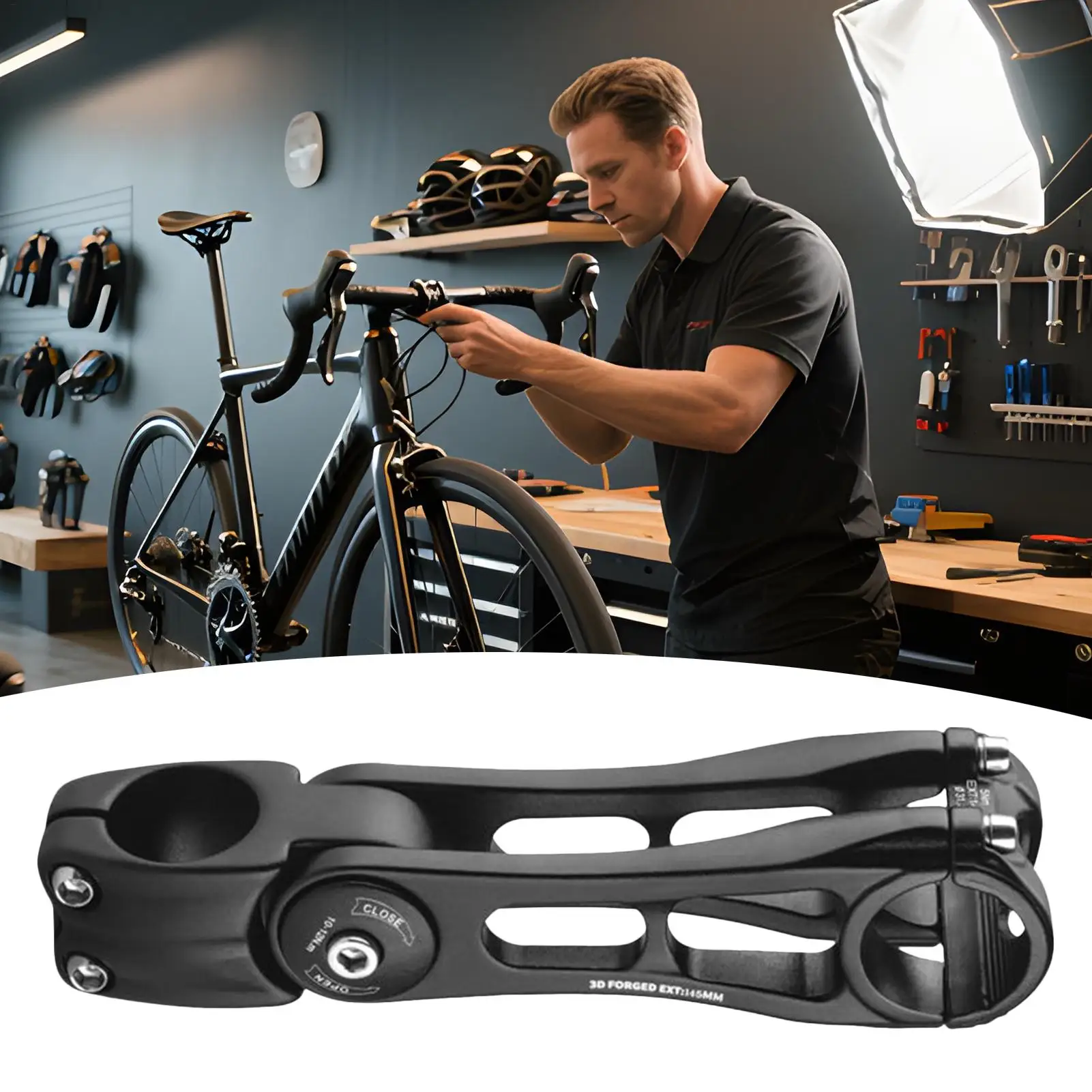 Road Bike Stem 31.8mm Handlebar Extension Lightweight Aluminum Alloy Extender Cycling Accessory For Trail Climbing Racing 
Road Bike Stem 31.8mm Handlebar Extension Lightweight Aluminum Alloy Extender Cycling Accessory For Trail Climbing Racing