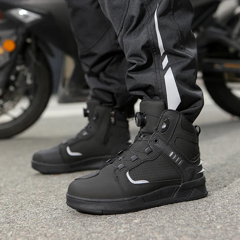 Men's Motorcycle Boots Cow Leather Breathable Anti Slip Man Motorbike Shoes TPU Protective Men Motocross Anti-fall Cycling Boot
Men's Motorcycle Boots Cow Leather Breathable Anti Slip Man Motorbike Shoes TPU Protective Men Motocross Anti-fall Cycling Boot