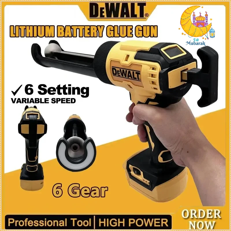 DeWalt Cordless Electric Caulking Gun 6-Speed for Doors Windows Glass Sealant Adhesive Glue Gun with LED Light Power Tool
DeWalt Cordless Electric Caulking Gun 6-Speed for Doors Windows Glass Sealant Adhesive Glue Gun with LED Light Power Tool