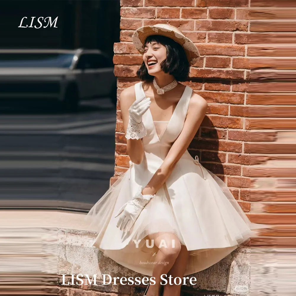 LISM Mini Short Party Dresses Arabic Women Photo Shoot V-Neck Satin Sleeveless Night Event Gowns Customized Formal Evening
LISM Mini Short Party Dresses Arabic Women Photo Shoot V-Neck Satin Sleeveless Night Event Gowns Customized Formal Evening