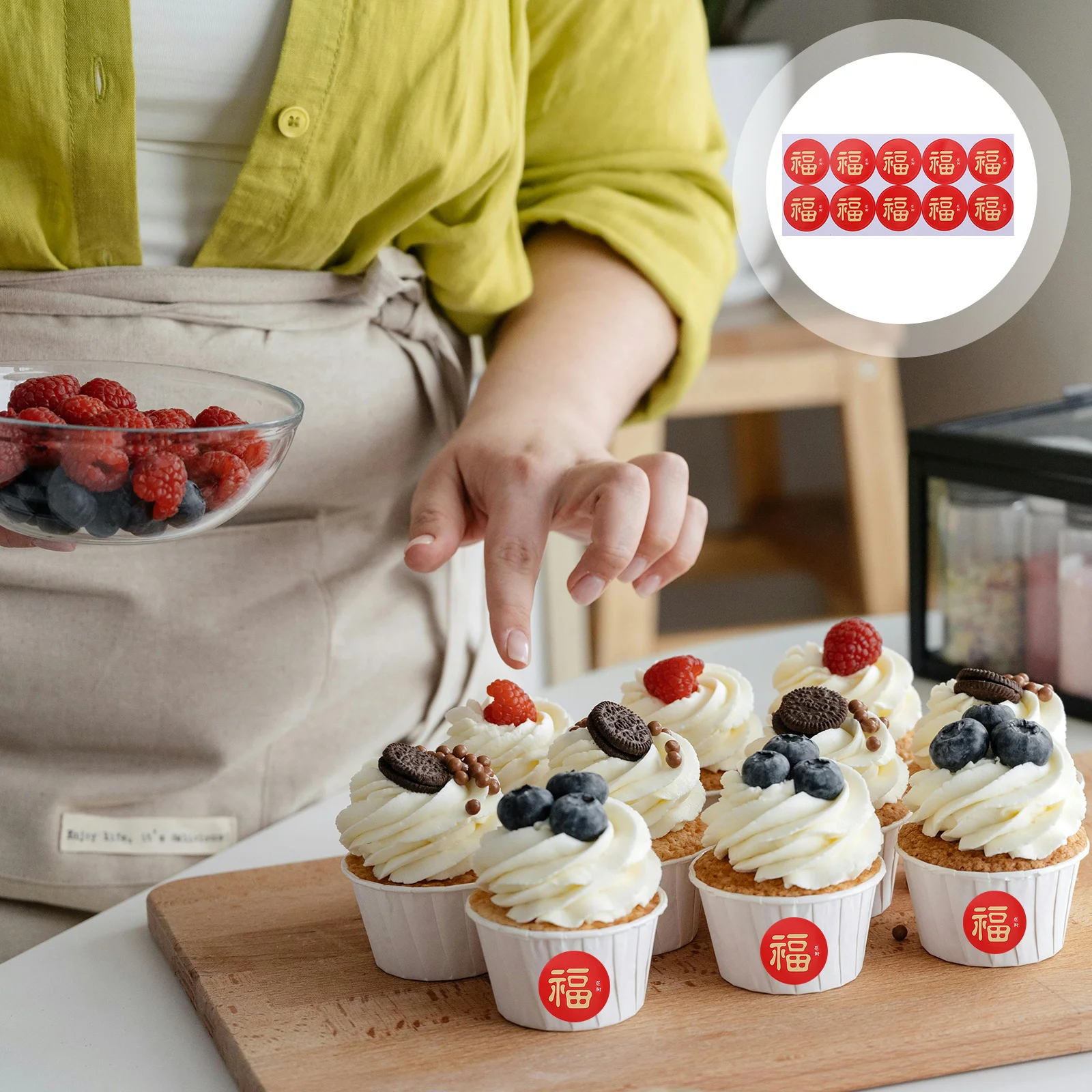 5 Sheets Fu Character Stickers Chinese New Year Decals Round Adhesive Labels for Spring Festival Party Favor Gift Wrapping Seal
5 Sheets Fu Character Stickers Chinese New Year Decals Round Adhesive Labels for Spring Festival Party Favor Gift Wrapping Seal