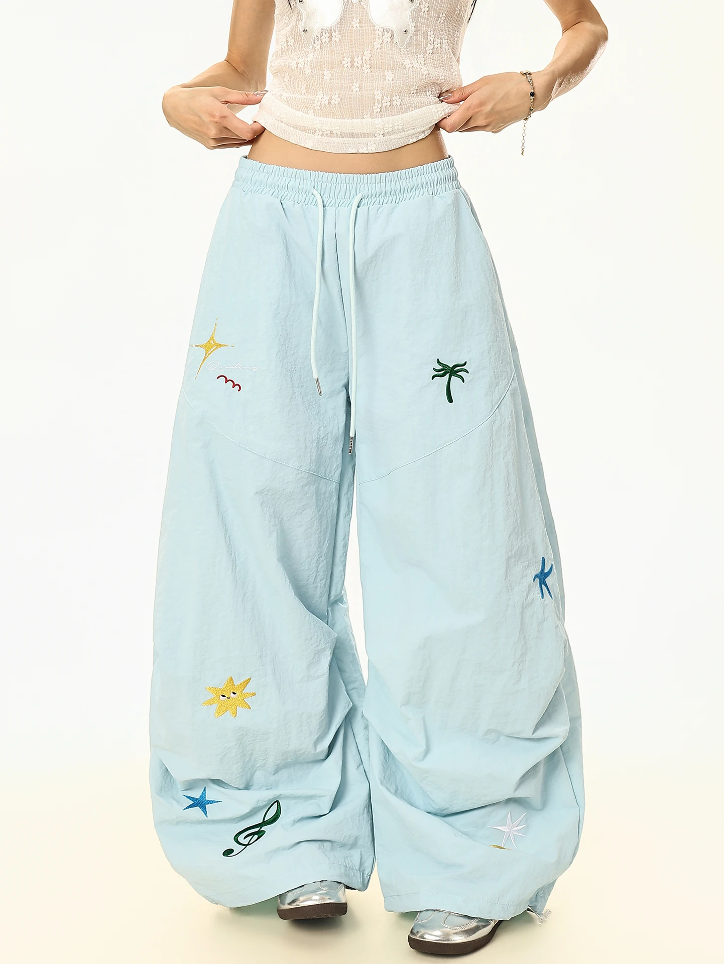 Boeax American High Street Embroidered Jazz Dance Loose Wide Leg Casual Pants Women Summer Cargo Pants Youth Vitali Sle
Boeax American High Street Embroidered Jazz Dance Loose Wide Leg Casual Pants Women Summer Cargo Pants Youth Vitali Sle