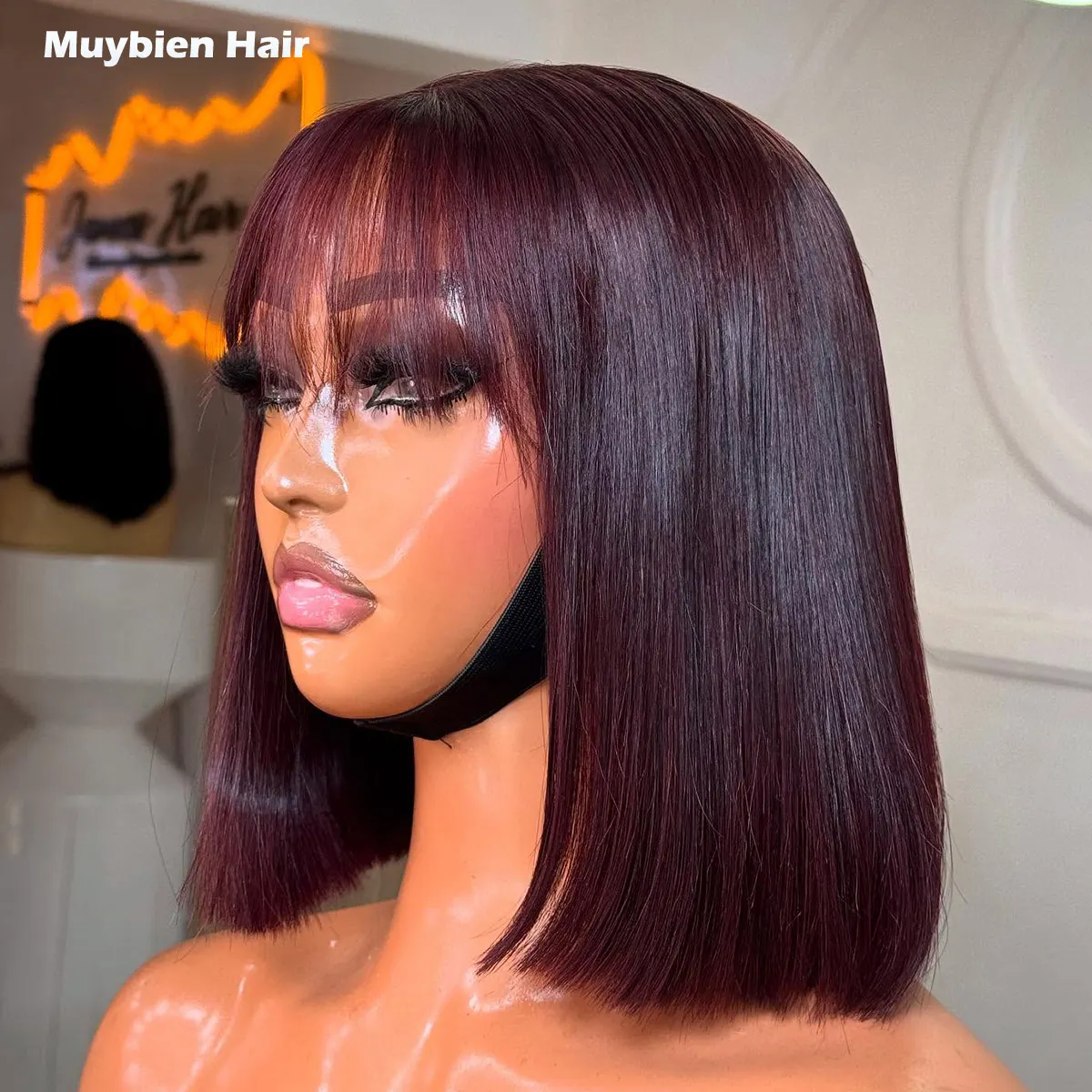 Wear and Go Glueless 5by5 Closure Fringe Wig Super Double Drawn Vietnamese Bone Straight Dark Burgundy Lace Front Wig for Woman
Wear and Go Glueless 5by5 Closure Fringe Wig Super Double Drawn Vietnamese Bone Straight Dark Burgundy Lace Front Wig for Woman