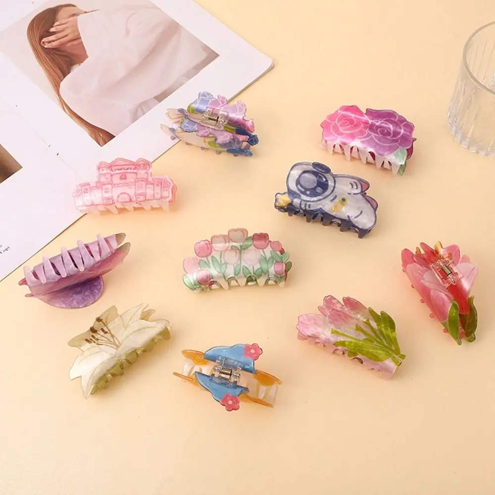 NEW Creativity Pink Tulip Bouquet Romantic Hair Claw for Women Colorful Flower Hair Clip Summer Travel Party Headwear
NEW Creativity Pink Tulip Bouquet Romantic Hair Claw for Women Colorful Flower Hair Clip Summer Travel Party Headwear