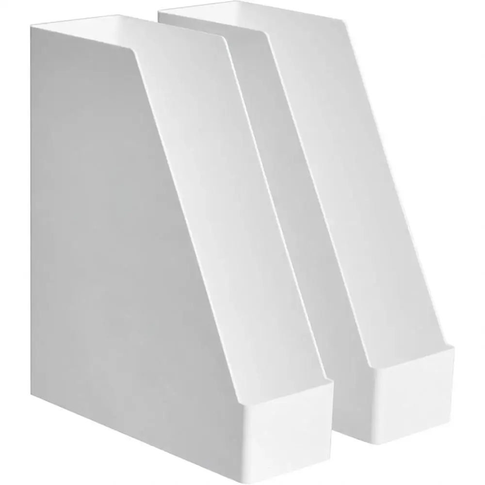 Dual-Set White Plastic Desk Organizer and Magazine Holder
Dual-Set White Plastic Desk Organizer and Magazine Holder