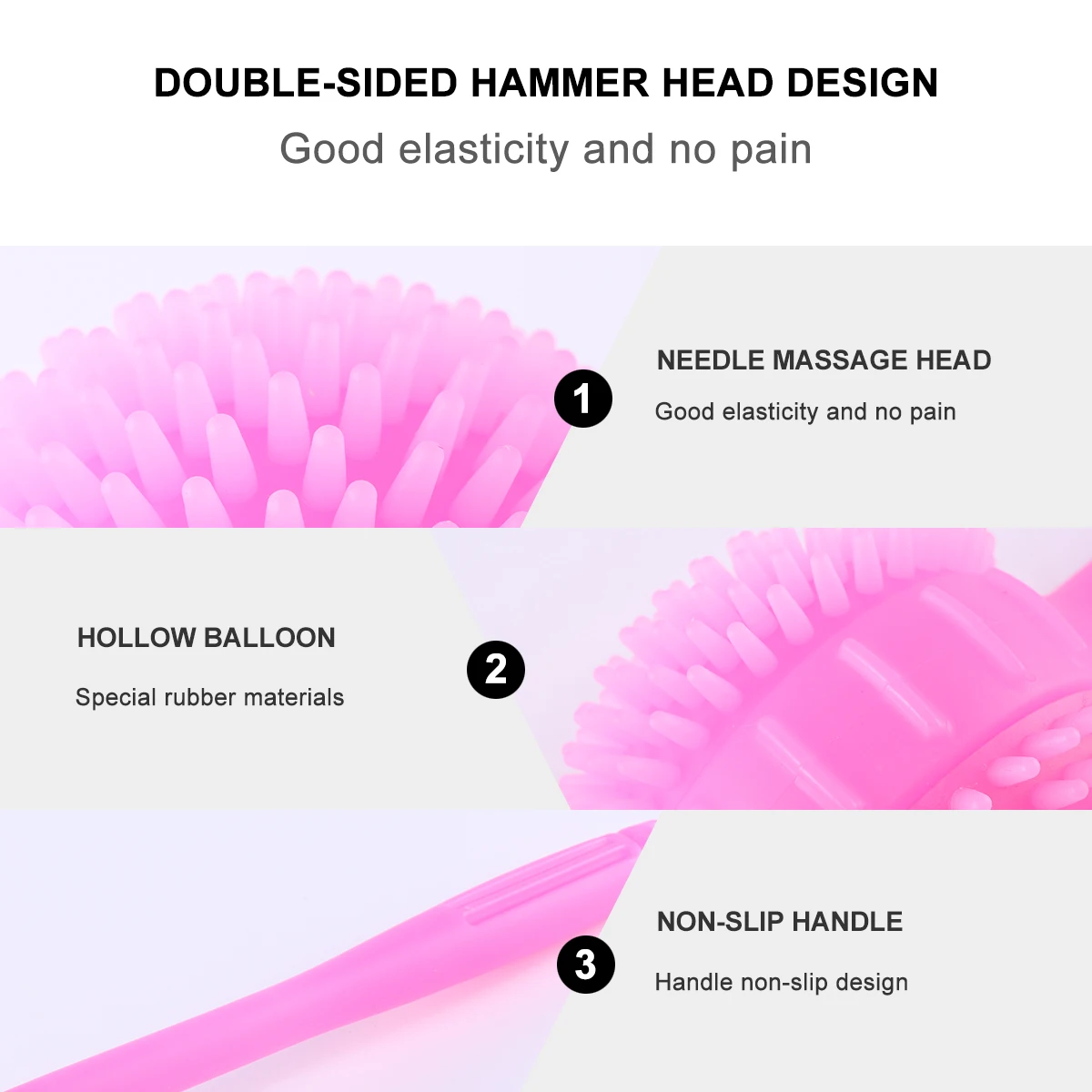 Massage Hammer Meridian Stick Shoulder Neck Massager Ergonomic Handle Soft Rubber Relief Tool Body Leg Relaxation Hammer Ball
Massage Hammer Meridian Stick Shoulder Neck Massager Ergonomic Handle Soft Rubber Relief Tool Body Leg Relaxation Hammer Ball
