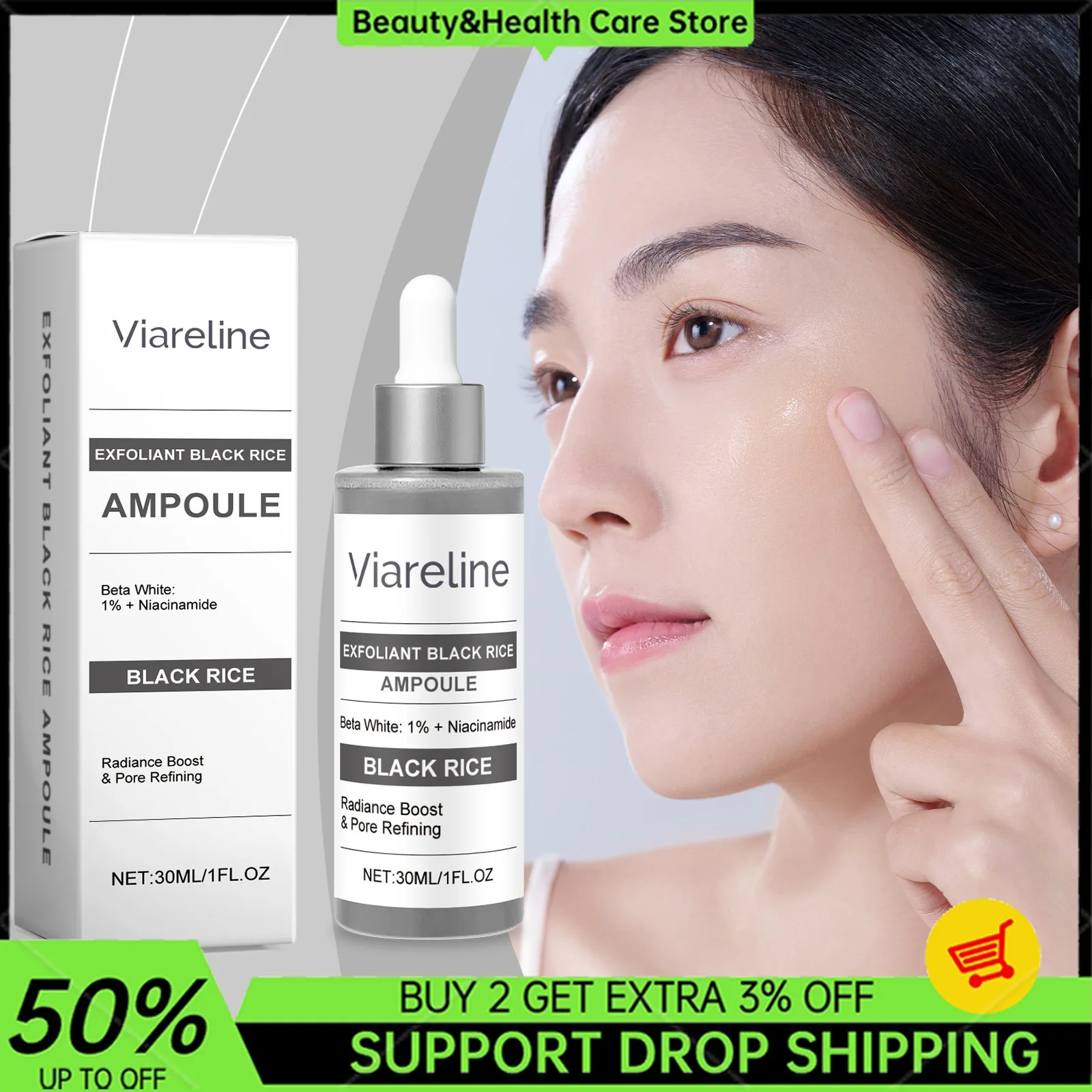 Black Rice Exfoliating Essence Dead Skin Removal Oil Control Brightening Moisturizing Nourishing Improve Roughness Serum
Black Rice Exfoliating Essence Dead Skin Removal Oil Control Brightening Moisturizing Nourishing Improve Roughness Serum