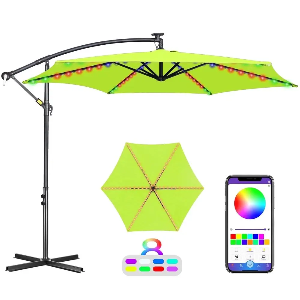 | 10 t Colorul Lighted Cantilever Oset Hanging Outdoor Patio Umbrella W/ Easy - Apply Green
| 10 t Colorul Lighted Cantilever Oset Hanging Outdoor Patio Umbrella W/ Easy - Apply Green