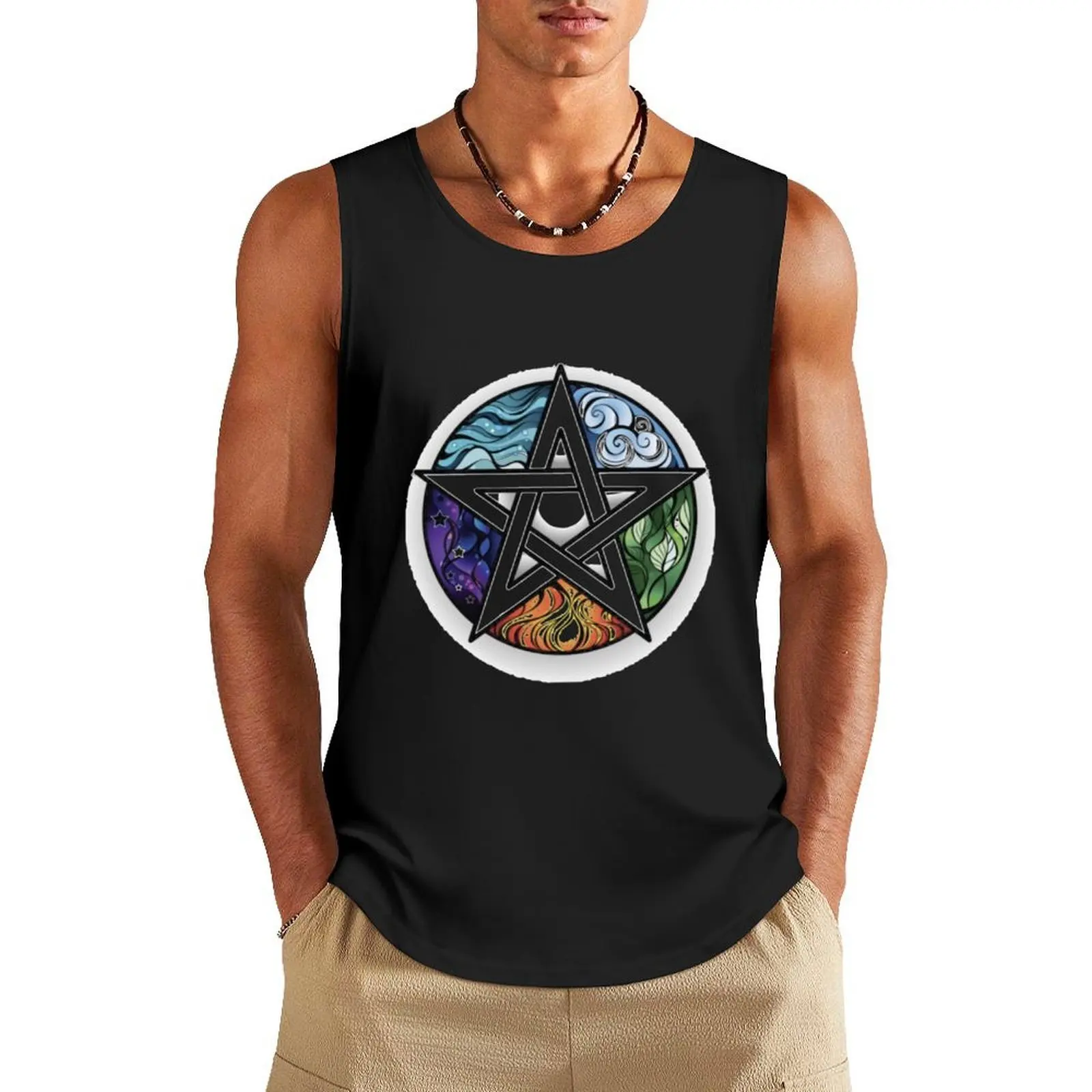 Esoteric pentagram, pagan pentacle, star wicca. Tank Top sleeveless man shirts gym t-shirts
Esoteric pentagram, pagan pentacle, star wicca. Tank Top sleeveless man shirts gym t-shirts