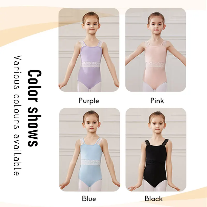 Girls Ballet Leotards Lace Gymnastics Dancer Clothing Child Tutu Dance Leotards Sleeveless Ballerina Bodysuit Kids Students
Girls Ballet Leotards Lace Gymnastics Dancer Clothing Child Tutu Dance Leotards Sleeveless Ballerina Bodysuit Kids Students