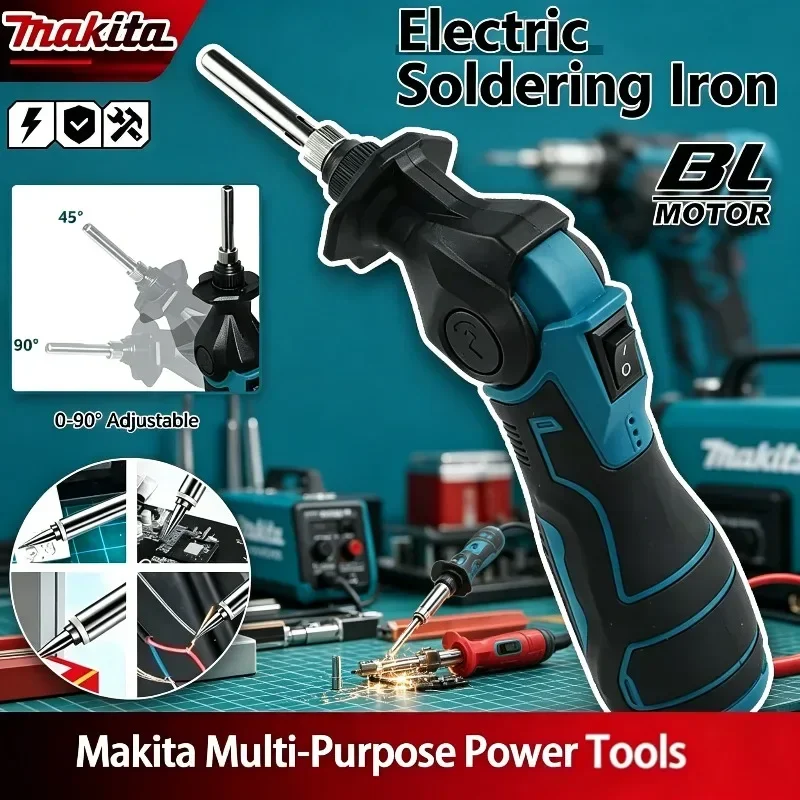 Makita Wireless Rechargeable 12V Cordless Electric Soldering Iron Kit Fast Heating Alloy Welding Device Repair Tools
Makita Wireless Rechargeable 12V Cordless Electric Soldering Iron Kit Fast Heating Alloy Welding Device Repair Tools