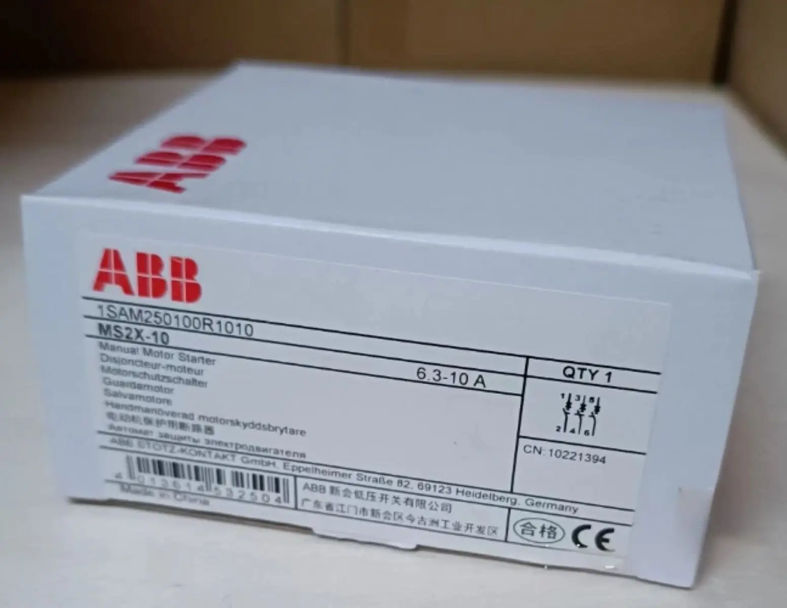 Автоматические выключатели MS2X-10.0 MS2X-10 10221394 1SAM250100R1010 для защиты двигателей
Автоматические выключатели MS2X-10.0 MS2X-10 10221394 1SAM250100R1010 для защиты двигателей