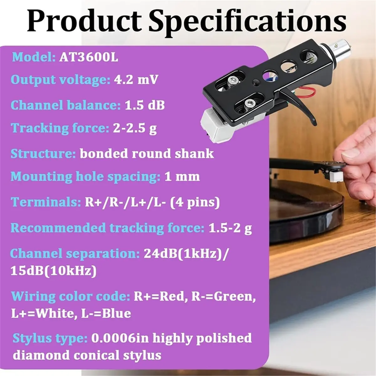(A99Z) AT-3600L Magnetic Cartridge Stylus, Black Headshell for SL D1,SL D1K,SL D2,SL D202,SL D205,SL D2K,SL D3,SL D303
(A99Z) AT-3600L Magnetic Cartridge Stylus, Black Headshell for SL D1,SL D1K,SL D2,SL D202,SL D205,SL D2K,SL D3,SL D303