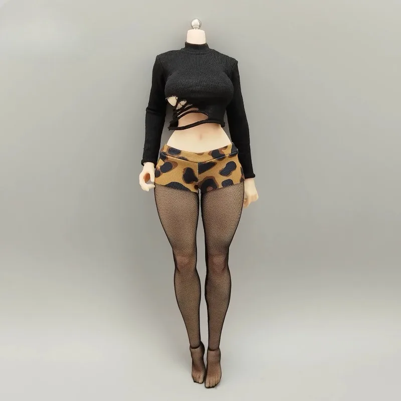 1/6 Scale Female Black Top Leopard Print Shorts Black Silk Stockings Set Clothes Model for 12'' Soldier Action Figures Body
1/6 Scale Female Black Top Leopard Print Shorts Black Silk Stockings Set Clothes Model for 12'' Soldier Action Figures Body