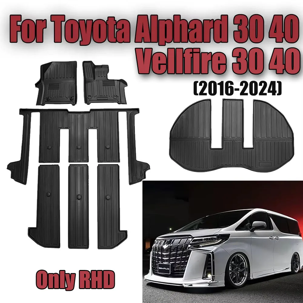 Аксессуары для салона автомобиля, напольный коврик для правого руля Toyota Alphard 30 40 Series, прочный ТПЭ экологически чистый водонепроницаемый резиновый коврик для багажника
Аксессуары для салона автомобиля, напольный коврик для правого руля Toyota Alphard 30 40 Series, прочный ТПЭ экологически чистый водонепроницаемый резиновый коврик для багажника