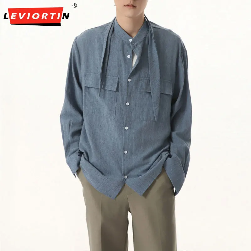 Spring new men's fashion lazy loose stand up collar shirt men's casual vacation style versatile niche trend solid color shirt
Spring new men's fashion lazy loose stand up collar shirt men's casual vacation style versatile niche trend solid color shirt
