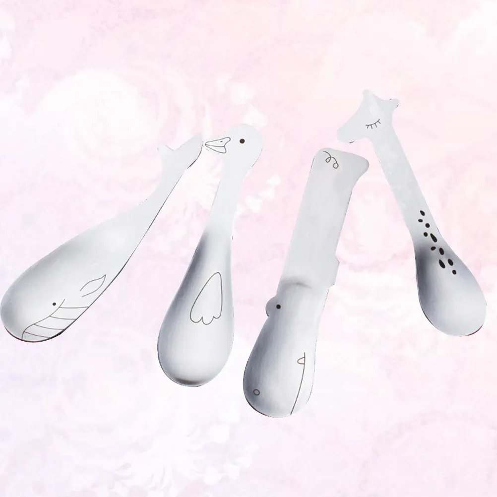 4pcs Kids Cutlery Stainless Steel Spoon Child Serving Utensils Cartoon Scoop Creative Flatware Stirring Drinks Baby Feeding
4pcs Kids Cutlery Stainless Steel Spoon Child Serving Utensils Cartoon Scoop Creative Flatware Stirring Drinks Baby Feeding