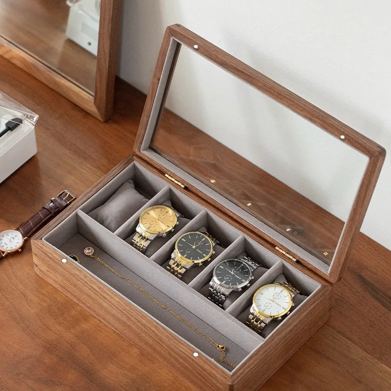 Solid Wood Watch Box Creative Large Capacity Watches Boxes Organizer with Glass Lid Display Watches Cases Retro Jewelry Case
Solid Wood Watch Box Creative Large Capacity Watches Boxes Organizer with Glass Lid Display Watches Cases Retro Jewelry Case