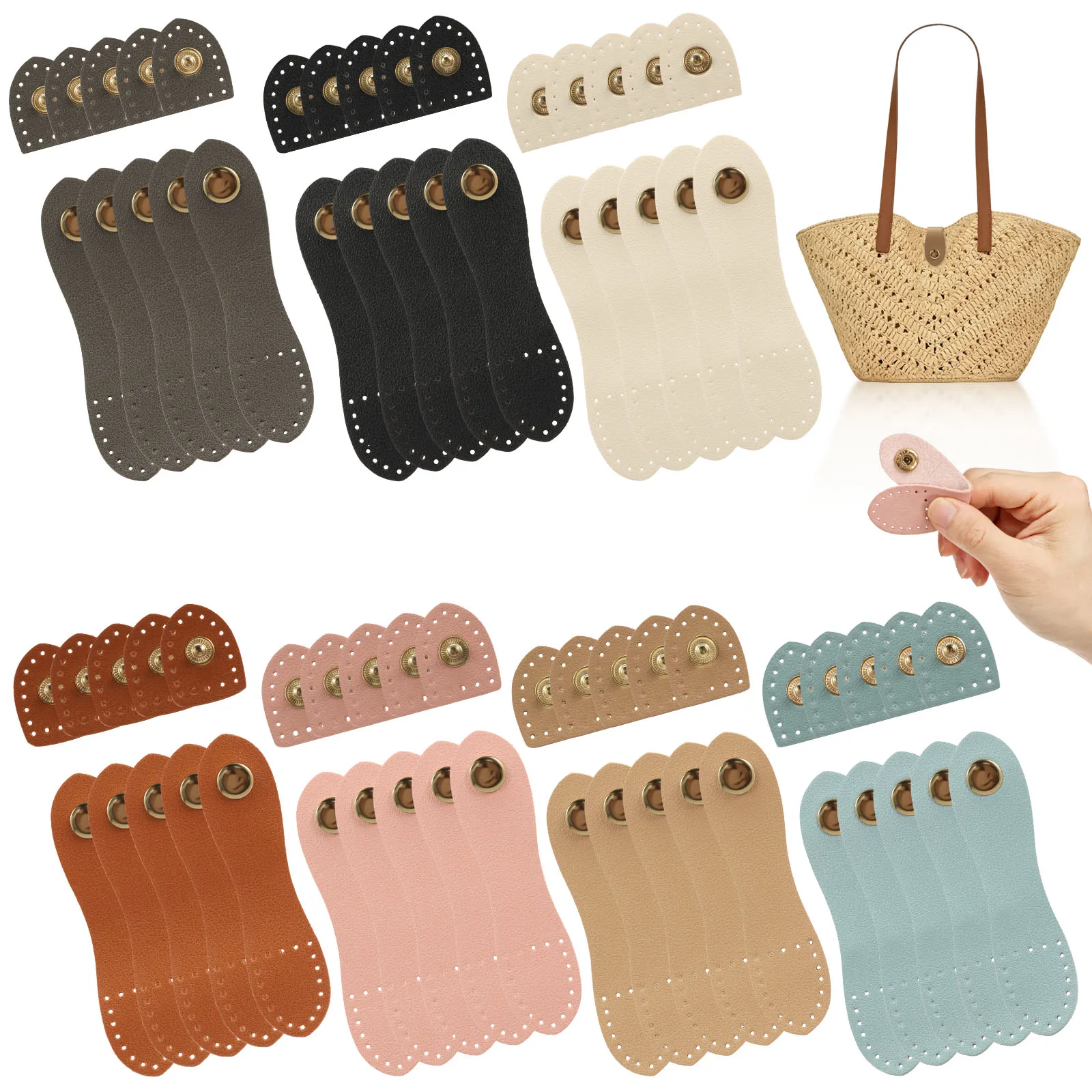 35 Pcs Leather Bag Buckle PU Leather Snap Buckle Multi Color Sew On Leather Purse Closure Fastener for Purse and Cell Phone Case
35 Pcs Leather Bag Buckle PU Leather Snap Buckle Multi Color Sew On Leather Purse Closure Fastener for Purse and Cell Phone Case
