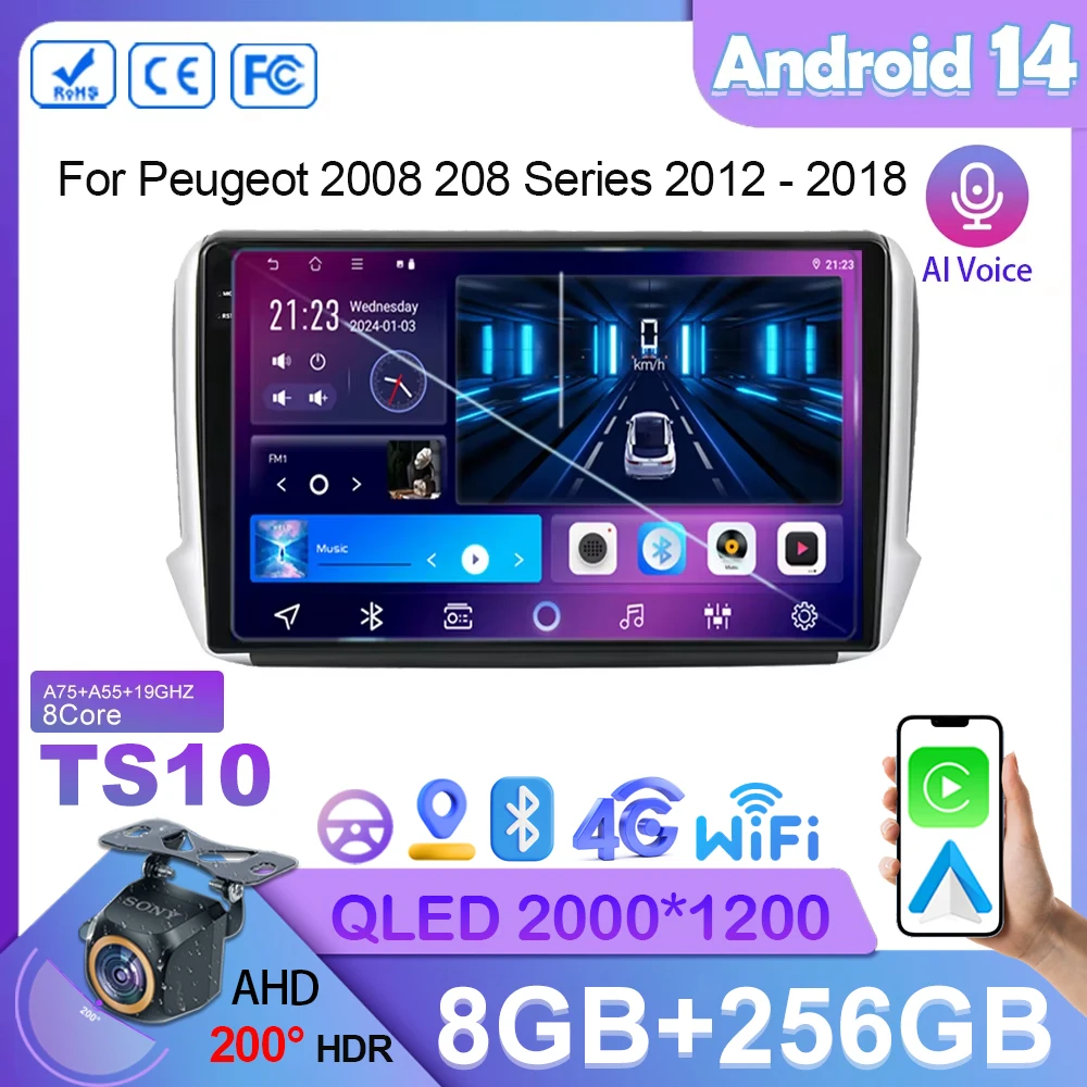 Android 13 Qualcomm Snapdra для Peugeot 2008 208 серий 2012 - 2018 мультимедийный стерео автомобильный GPS-плеер навигация GPS радио без DVD
Android 13 Qualcomm Snapdra для Peugeot 2008 208 серий 2012 - 2018 мультимедийный стерео автомобильный GPS-плеер навигация GPS радио без DVD