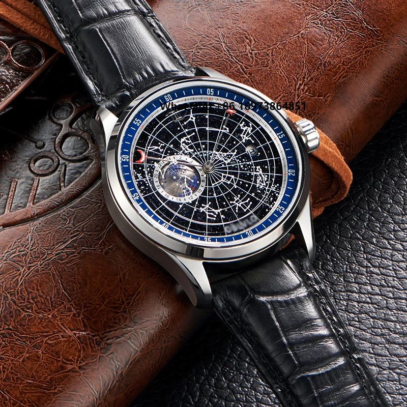 Wholesale Men's Round Mechanical Watch With Sapphire Case Smart Dial Display Leather Watches Men's Automatic Watches
Wholesale Men's Round Mechanical Watch With Sapphire Case Smart Dial Display Leather Watches Men's Automatic Watches