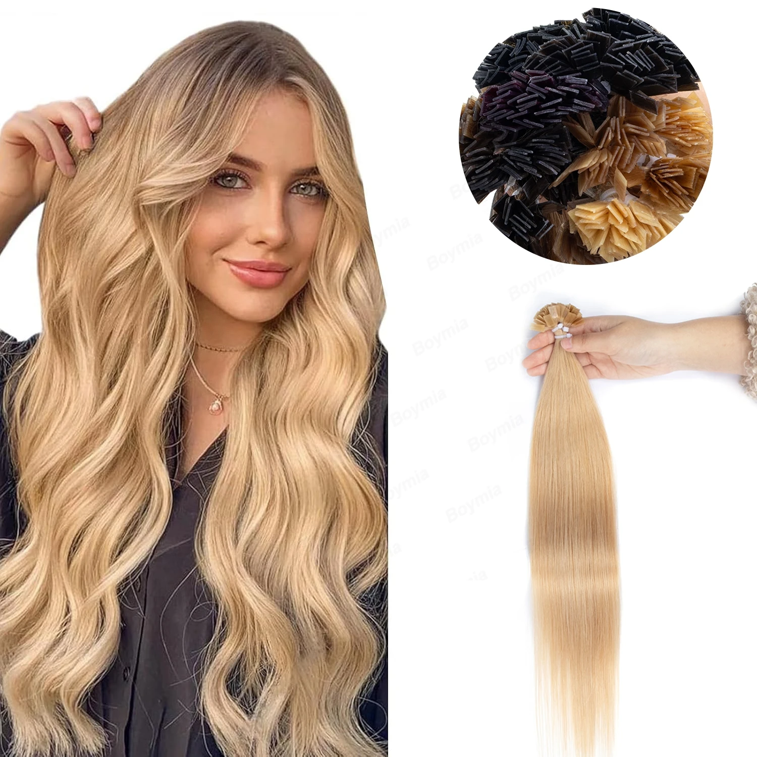 30G Flat Keratin Tip Human Hair Extensions Hot Fusion Hair for Women Daliy Use 12-22 inches Natural Black 50 Strands
30G Flat Keratin Tip Human Hair Extensions Hot Fusion Hair for Women Daliy Use 12-22 inches Natural Black 50 Strands