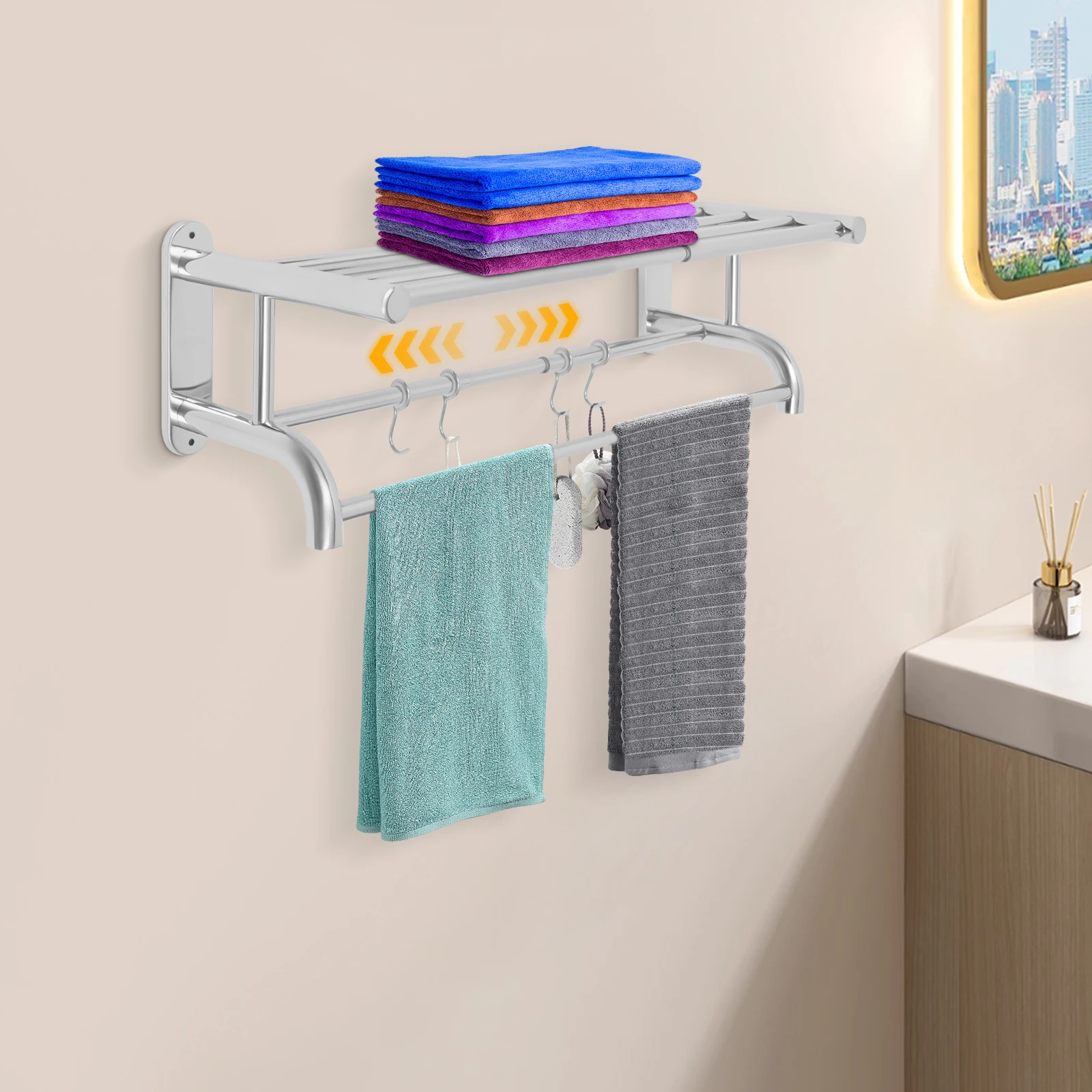 Bathroom Towel Shelf Adjustable Width Holder Storage Wall Mounted Stainless Steel Towel Rack Home Hotel Wall Shelf for Kitche
Bathroom Towel Shelf Adjustable Width Holder Storage Wall Mounted Stainless Steel Towel Rack Home Hotel Wall Shelf for Kitche