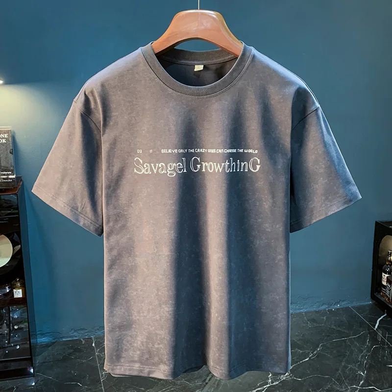 Men's T-shirt summer 2025 fashion printed loose large shoulder short sleeve top street trendy clothes
Men's T-shirt summer 2025 fashion printed loose large shoulder short sleeve top street trendy clothes