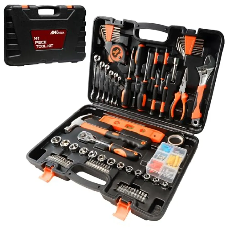 Home Repair Tool Kit 141 Piece General Basic Tool Set for Men Women Mechanic's Tool Set for Home Car Dorm Screwdriver and Socke
Home Repair Tool Kit 141 Piece General Basic Tool Set for Men Women Mechanic's Tool Set for Home Car Dorm Screwdriver and Socke