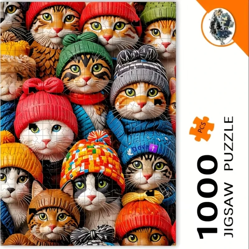 500pcs/1000pcs Adult Puzzle - Cute Cat Warm Winter Puzzle Design, Interactive Family Game, Mental Challenge, Home Decoration
500pcs/1000pcs Adult Puzzle - Cute Cat Warm Winter Puzzle Design, Interactive Family Game, Mental Challenge, Home Decoration